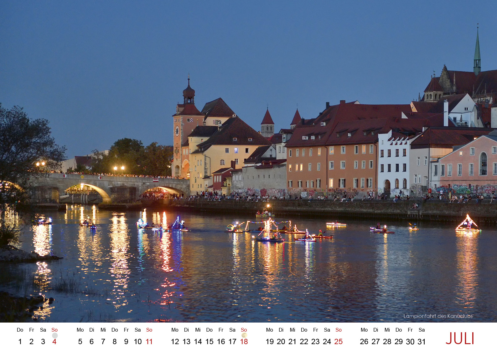 Regensburg im Licht der Jahreszeiten 2027  Juli