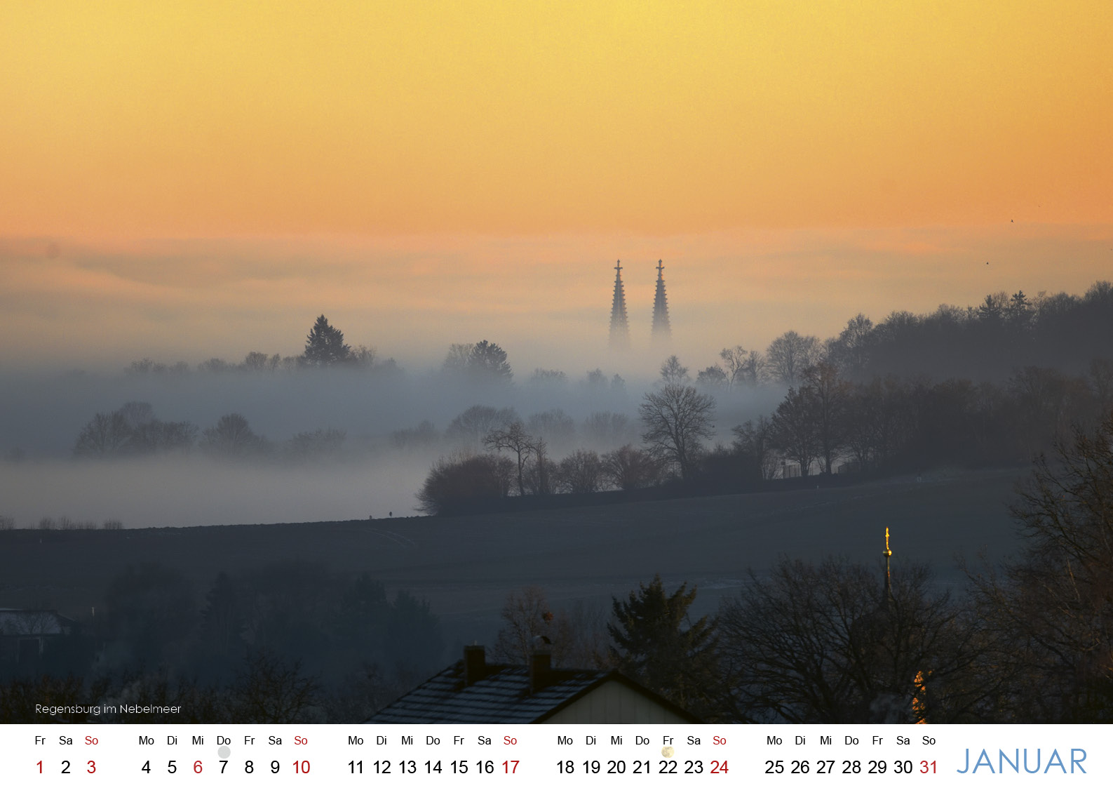 Regensburg im Licht der Jahreszeiten 2027 Januar